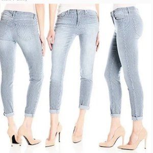 NWT Nine West Gramercy Skinny Ankle Pinstripe Jeans Size 4